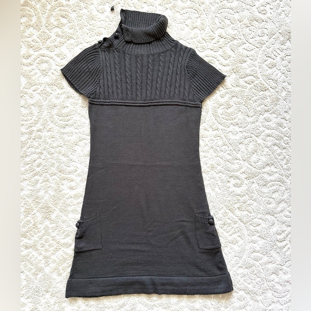 Gray sweater dress